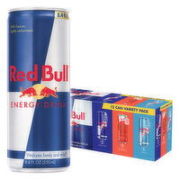 Red Bull Energy Drink, Sugarfree and Red Edition Energy Drink Variety Pack - 12 Each 