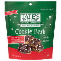 TATE'S Bake Shop Holiday Cookie Bark, Chocolate Chip Cookies with Dark Chocolate and Peppermint, Limited Edition, 4.6 oz - 4.64 Ounce 