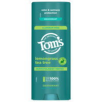 Tom's of Maine Deodorant, Lemongrass Tea Tree, Aluminum Free