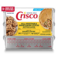 Crisco Shortening Sticks, All-Vegetable, Butter Flavor - 3 Each 