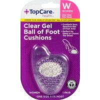 TopCare Ball of Foot Cushions, Clear Gel, Women - 1 Each 