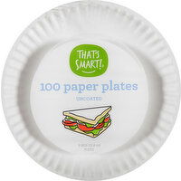 That's Smart! Paper Plates, Uncoated - 100 Each 