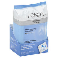 Pond's Cleansing Towelettes, Wet - 30 Each 