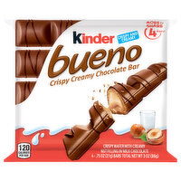 Kinder Bueno Chocolate Bar, Crispy Creamy - 4 Each 