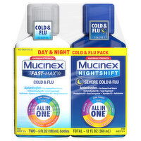 Mucinex Cold & Flu Pack, Day & Night, Maximum Strength