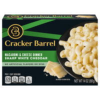 Cracker Barrel Sharp White Cheddar Macaroni & Cheese Dinner - 14 Ounce