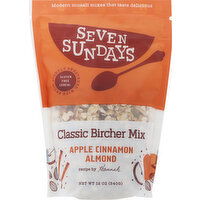 Seven Sundays Cereal, Apple Cinnamon Almond, Classic Bircher Mix - 12 Ounce 