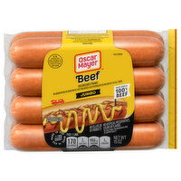 Oscar Mayer Franks, Beef, Uncured, Jumbo - 15 Ounce 