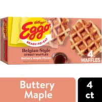 Eggo Frozen Belgian-Style Street Waffles, Buttery Maple - 7.76 Ounce 