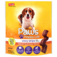 Paws Happy Life Wavy Strips Bacon & Cheese Flavor Dog Treats - 25 Ounce