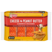 Keebler Sandwich Crackers, Cheese and Peanut Butter, 8 Packs - 8 Each 