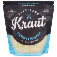 Cleveland Kraut Sauerkraut, Salt & Caraway Seed, Classic - 16 Ounce 