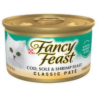 Fancy Feast Cat Food, Gourmet, Cod, Sole & Shrimp Feast, Classic Pate