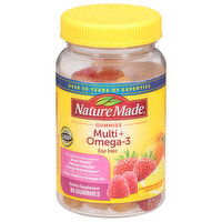 Nature Made Multi + Omega-3, for Her, Gummies, Strawberry, Lemon & Orange - 80 Each 