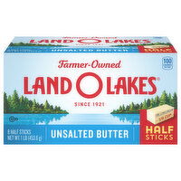 Land O Lakes Butter, Unsalted, Half Sticks