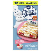 Pillsbury Toaster Pastries, Cream Cheese & Strawberry, Value Size - 12 Each 