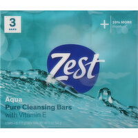 Zest Pure Cleansing Bars, Aqua - 3 Each 