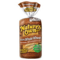 Nature's Own Bread, 100% Whole Wheat, Small Loaf - 12 Ounce