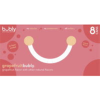 Bubly Sparkling Water, Grapefruit - 8 Each 