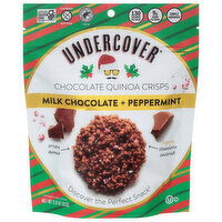 Undercover Chocolate Quinoa Crisps, Milk Chocolate + Peppermint - 2 Ounce 