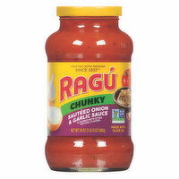 Ragu Sauce, Sauteed Onion & Garlic, Chunky - 24 Ounce 