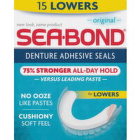 Sea Bond Denture Adhesive Seals, for Lowers, Original - 15 Each 