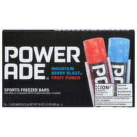 Powerade Freezer Bars, Mountain Berry Blast/Fruit Punch, Sports - 16 Each 