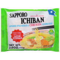 Sapporo Ichiban Noodles & Soup, Chicken Flavored, Japanese Style - 3.5 Ounce 