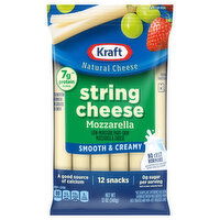 Kraft Natural Cheese, Mozzarella, Smooth & Creamy