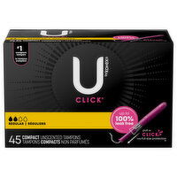 U by Kotex Tampons, Compact, Regular, Unscented