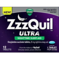 Vicks Nighttime Sleep-Aid, 25 mg, Ultra, Tablets