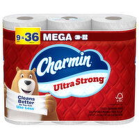 Charmin 2-Ply Unscented Mega Bathroom Tissue - 9 Each