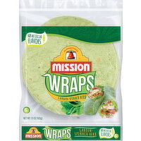 Mission Wraps, Garden Spinach Herb - 6 Each 