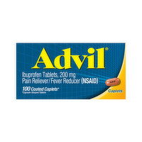 Advil Ibuprofen, 200 mg, Coated Caplets - 100 Each 