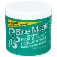 Blue Magic Conditioner, Hair & Scalp, Bergamot - 12 Ounce 