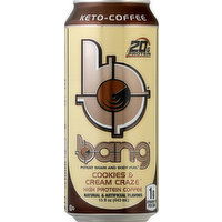 bang Coffee, Cookies & Cream Craze, High Protein - 15 Ounce 