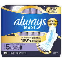 Always Pads, Extra Heavy Overnight, Size 5 - 20 Each 