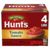 Hunt's Tomato Sauce, 100% Natural - 4 Each 