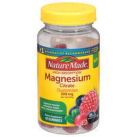 Nature Made Magnesium Citrate, High Absorption, 200 mg, Gummies, Mixed Berry