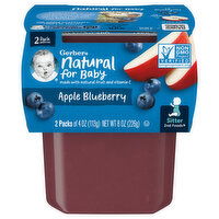 Gerber Apple Blueberry, Sitter 2nd Foods, 2 Pack - 2 Each 