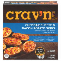 Crav'n Flavor Potato Skins, Cheddar Cheese & Bacon - 13.5 Ounce