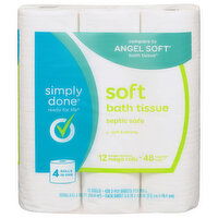 Simply Done Bath Tissue, Soft, Mega Rolls, 2-Ply - 12 Each 