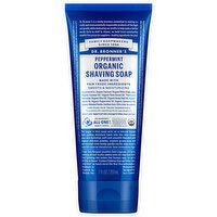 Dr. Bronner's Shaving Soap, Organic, Peppermint - 7 Fluid ounce 