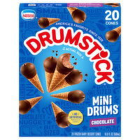 Drumstick Dessert Cones, Chocolate, Mini Drums