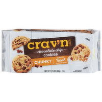 Crav'n Flavor Cookies, Chocolate Chip, Chunky - 11.75 Ounce 