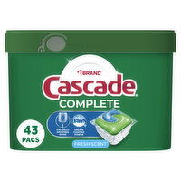 Cascade Complete Dishwasher Pods Detergent, Fresh - 43 Each 