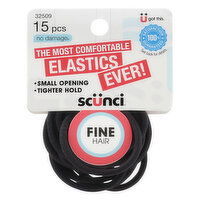 Scunci Elastics, Fine Hair - 15 Each 