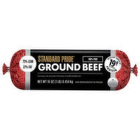 Standard Pride Ground Beef Roll, 73% Lean / 27% Fat - 1 Pound 