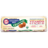 Eggland's Best 100% UDSA Organic Certified Large Brown Eggs, - 12 Each 