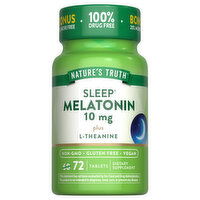 Nature's Truth Melatonin, Plus L-Theanine, 10 mg, Tablets